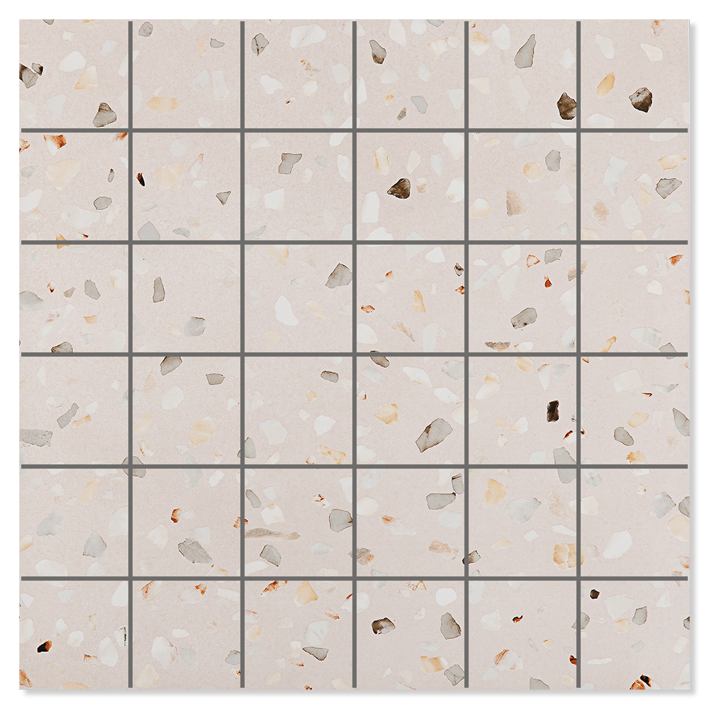 Mosaik Klinker Frammenti Raw Beige Mat 30x30 cm