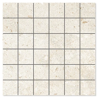 Mosaik Klinker <strong>Kalksten Sand</strong>  Raw Elfenben Mat 30x30 cm