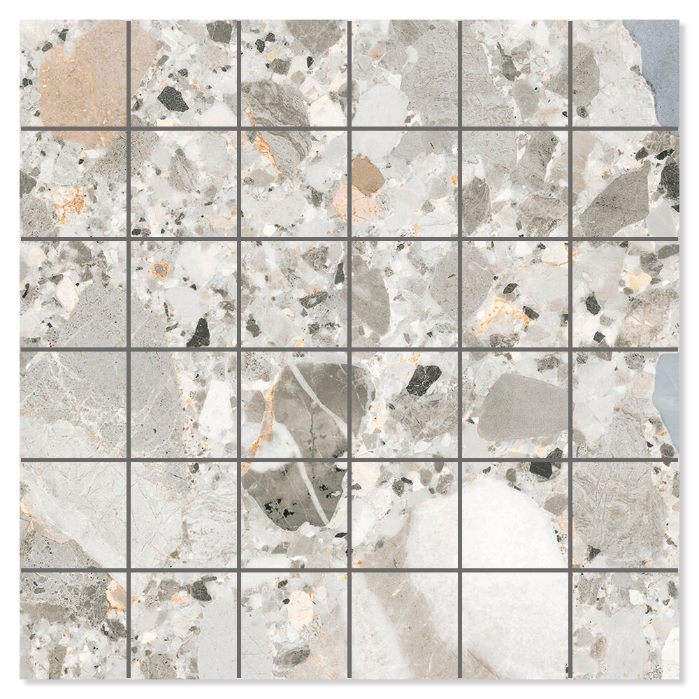 Mosaik Klinker Terrazzo Premio Raw Flerfarvet Mat 30x30 cm