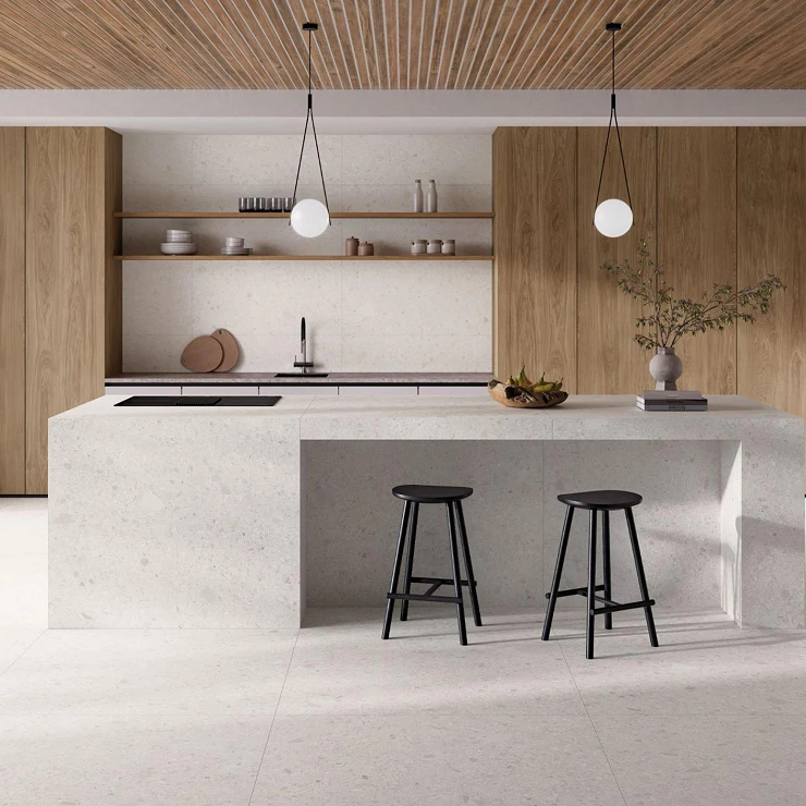 Klinker Rivela Raw Perlehvid Mat 120x120 cm