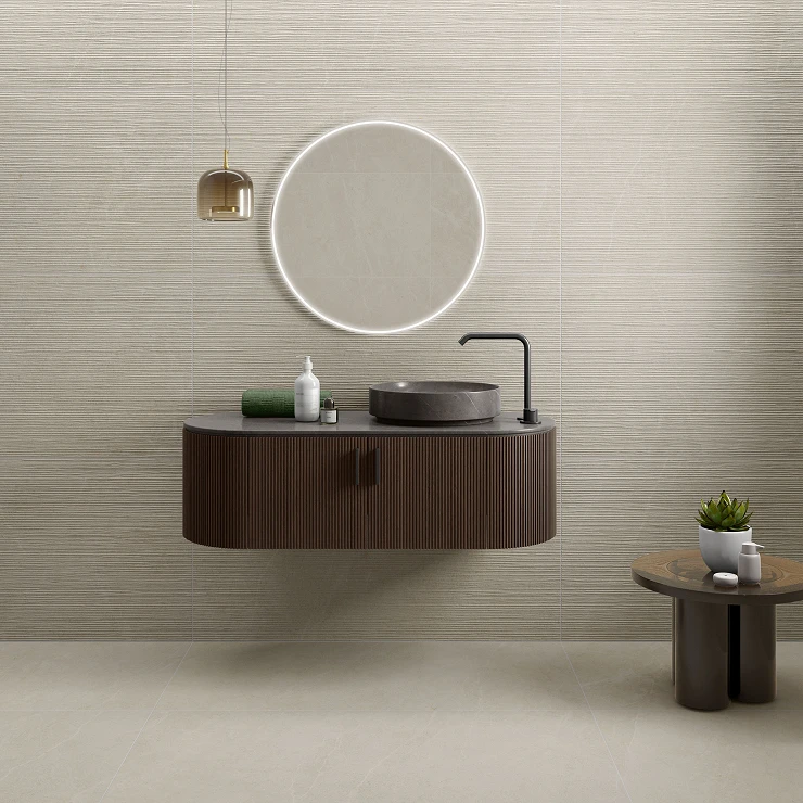 Vægflise Terva Raw Beige Mat 60x120 cm
