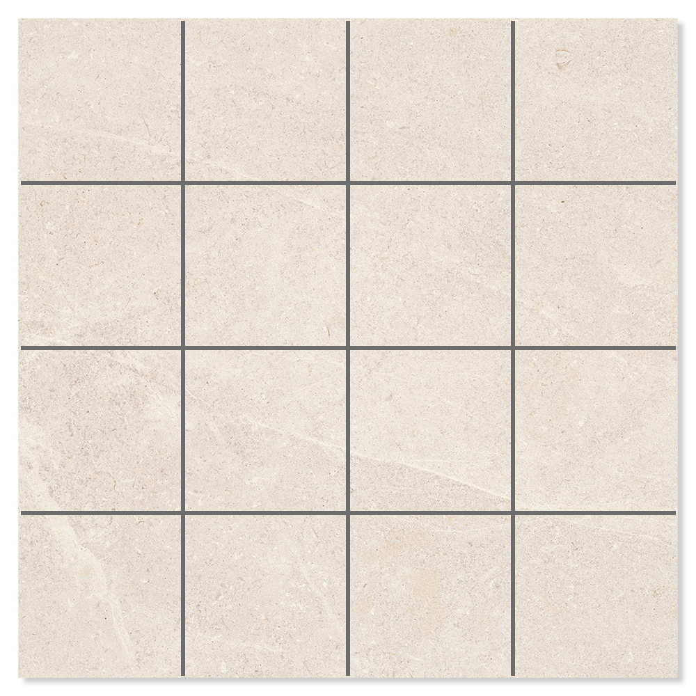 Mosaik Klinker Terva Raw Elfenben Mat 30x30 cm