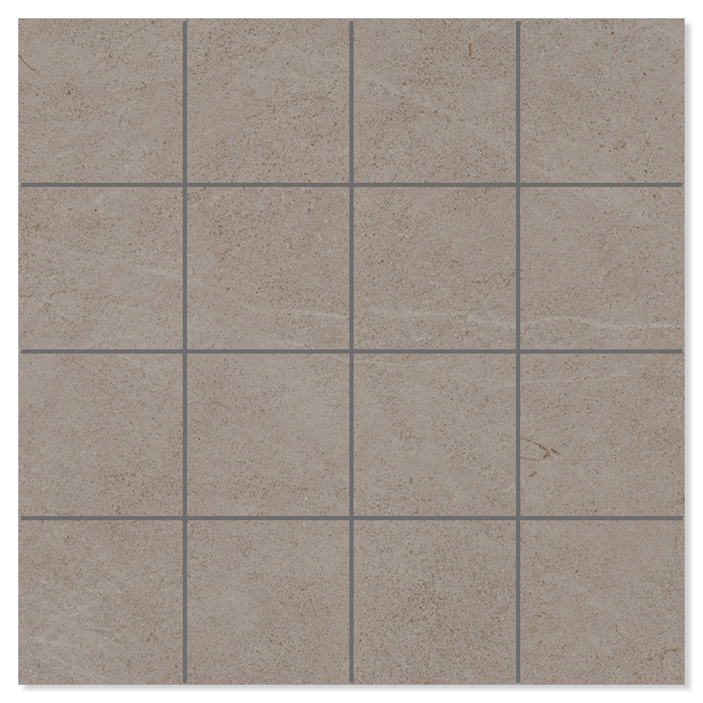 Mosaik Klinker Terva Raw Gråbeige Mat 30x30 cm