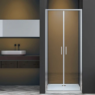 Duschdør <strong>Solcore</strong>  110 cm Krom Blank Svingbar
