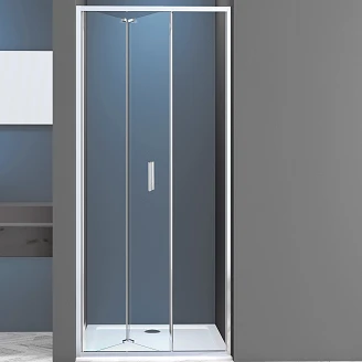 Duschdør Solcore 80 cm Krom Blank Foldbar