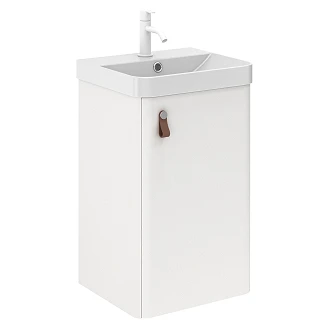 Underskab <strong>Miniq</strong>  Hvid Blank 40x35 cm med Håndvask Hvid Blank