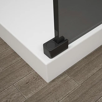 Brusevæg Otti Sort Mat 8 mm 70x210 cm Mat Glas