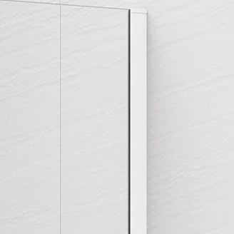 Brusevæg Otti Hvid Mat 8 mm 70x210 cm Bronzeglas
