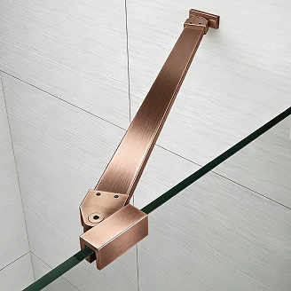 Brusevæg Otti Bronze Mat 8 mm 80x210 cm Bronzeglas