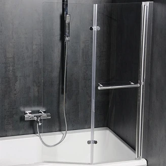 Foldbar Badekarsvæg <strong>Vinga</strong>  Krom Blank 100 cm