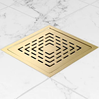 Afløbsrist Milano Lux Messing Mat
