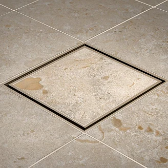 Afløbsrist <strong>Tile In Frame</strong>  200 Sandsten Mat