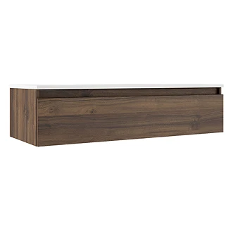 Vaskeskab <strong>Blisse</strong>  Valnød Mat 120x46x28 cm med Vask Hvid Blank
