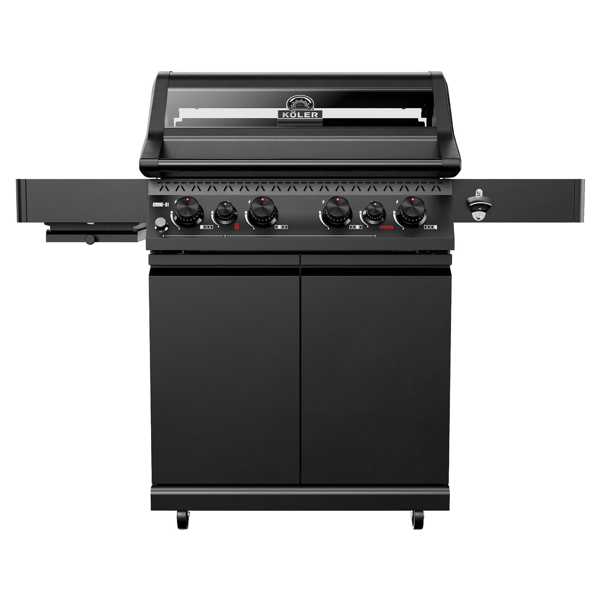 Köler Gasgrill Krone Sort 144x144x120 cm