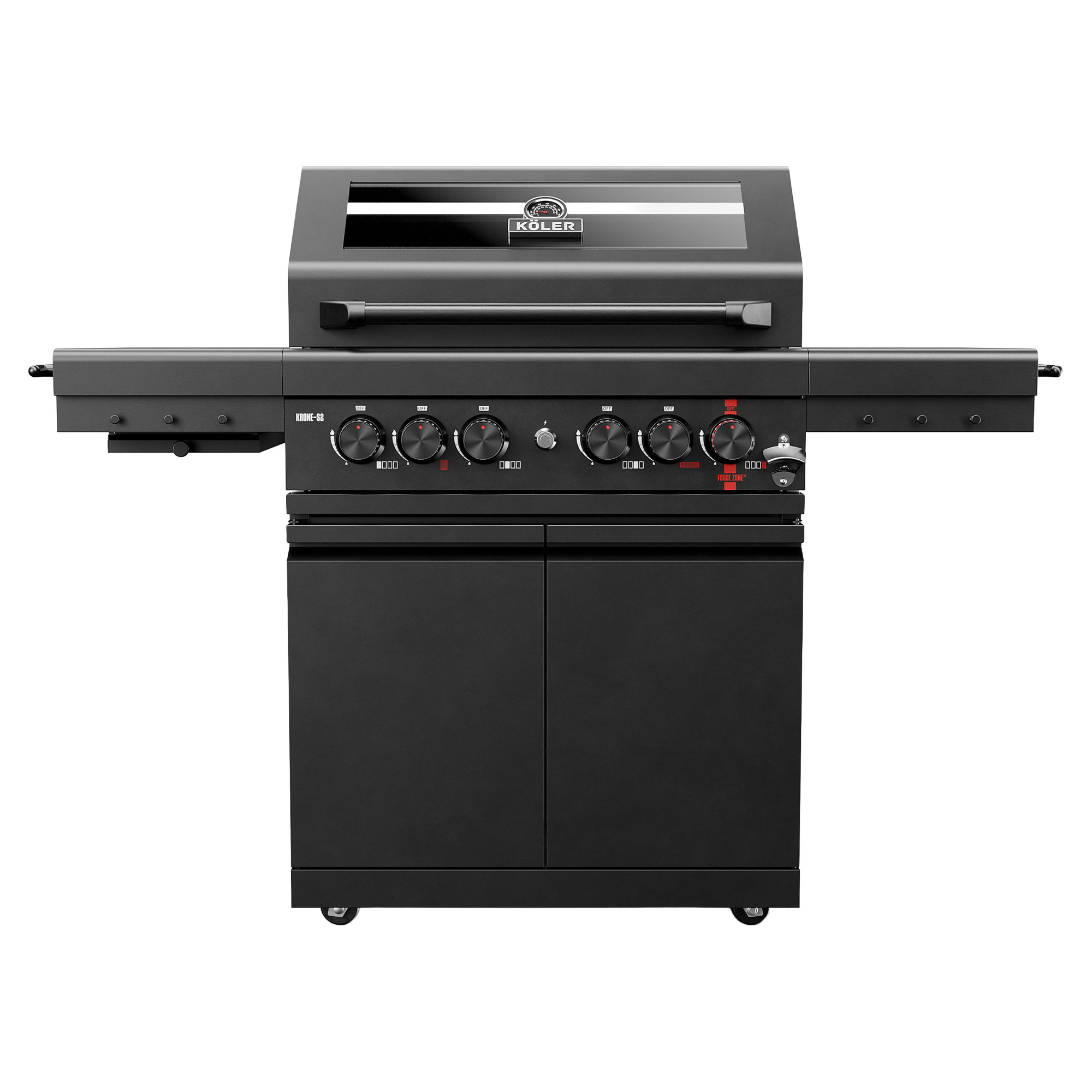 Köler Gasgrill Krone Sort 159x159x120 cm