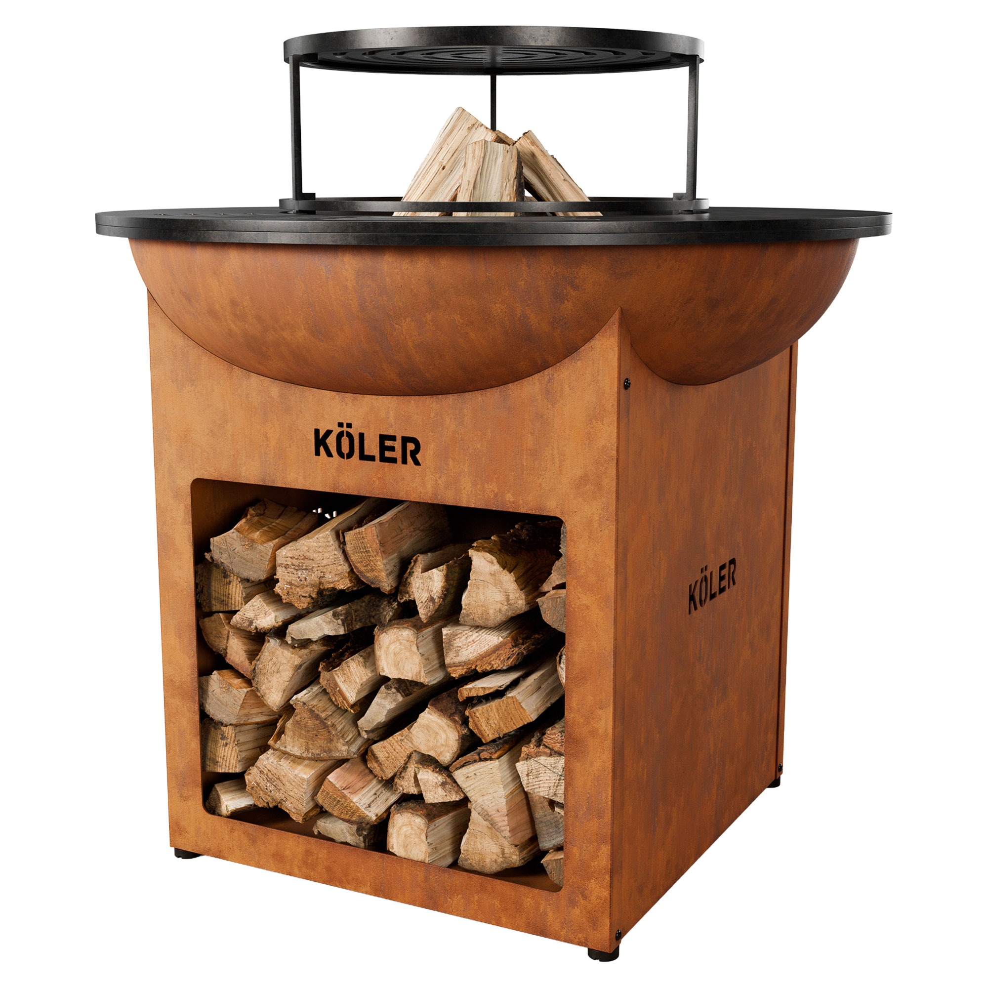 Köler Ildsted Herd Corten 44x44x78 cm