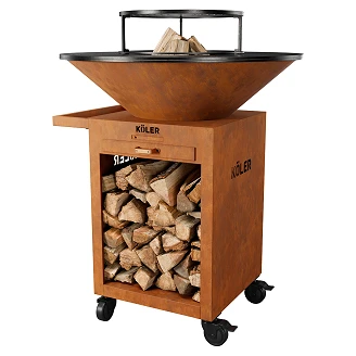 Köler Ildsted <strong>Herd</strong>  X3 Corten 55x55x126 cm