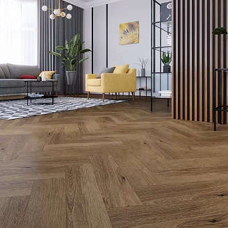 Arbiton Vinylgulv <strong>Amaron Herringbone</strong>  Georgetown Oak 14.8x59 cm