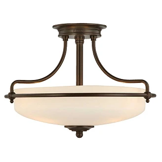 Quoizel Loftlampe med afstand <strong>Griffin</strong>  Bronze Ø 42 cm