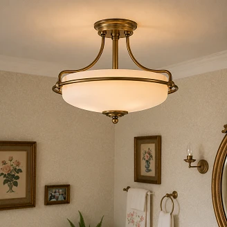 Quoizel Loftlampe med afstand <strong>Griffin</strong>  Guld Ø 42 cm