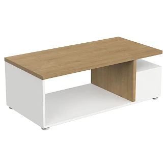 Bænk Axessa Hvid, Hamilton Eg 92x50 cm