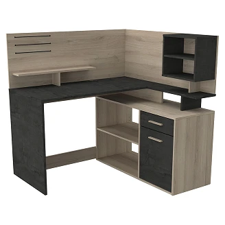Skrivebord <strong>Melina</strong>  Sort, Kronberg Eg 122x116 cm