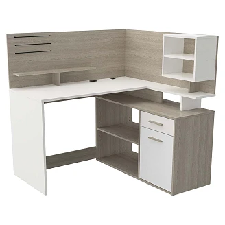 Skrivebord <strong>Melina</strong>  Hvid, Shanon Eg 122x116 cm