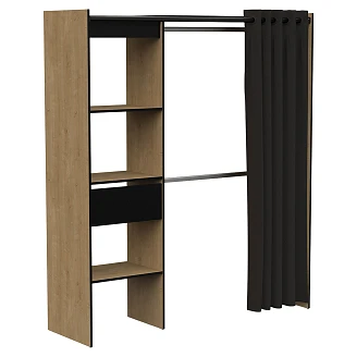 Garderobeskab <strong>Chelford</strong>  Sort, Hamilton Eg 167x50 cm