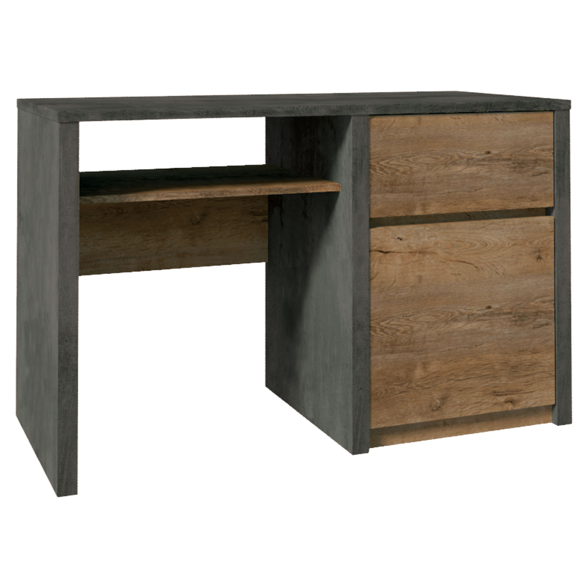Skrivebord Vistro Lefkas Eg, Glat Grå 53x120 cm