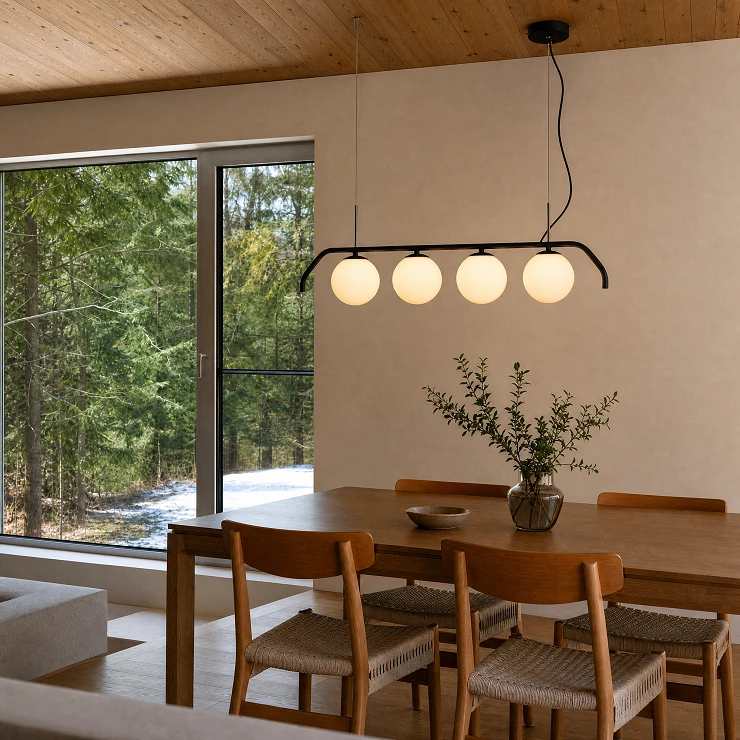 Hængende Lampe Carilia Quadra Grafit, Hvid Mat