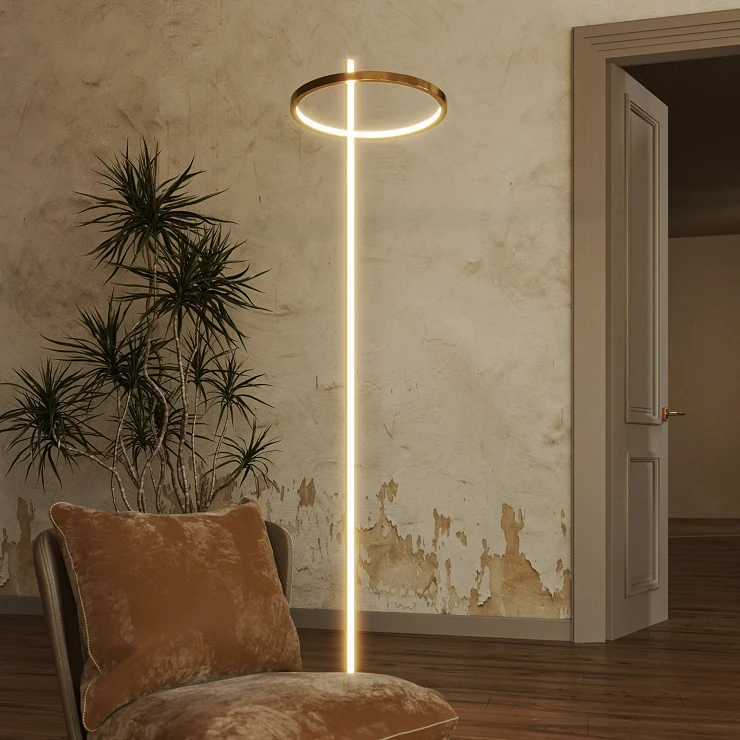 Golvlampa Gimo Guld