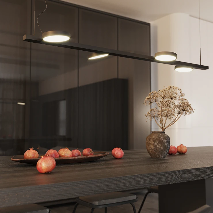 Hängande Lampa Hofors Fyra Svart