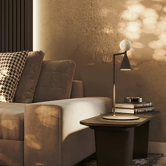 Bordslampa <strong>Fälth</strong>  Svart, Beige