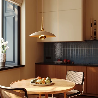 Hängande Lampa <strong>Rimbo</strong>  Beige, Guld