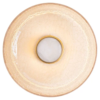 Vägglampa <strong>Junsele</strong>  Mässing, Bärnstensfärgat Glas Ø35 cm