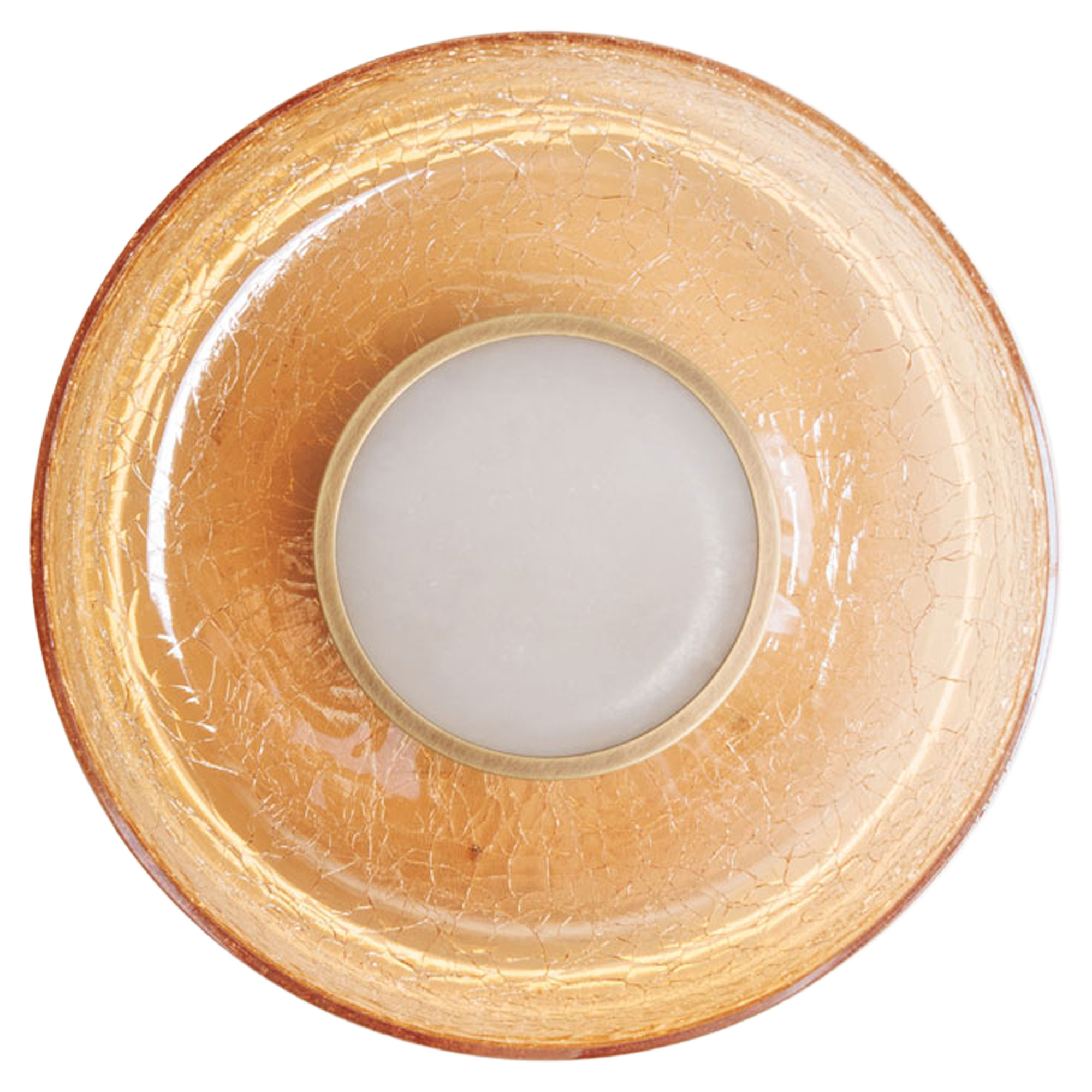 Vägglampa Junsele Mässing, Bärnstensfärgat Glas Ø22 cm