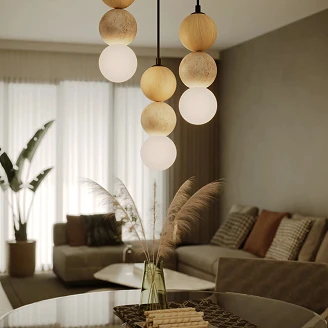 Hängande Lampa Positano Orange, Beige
