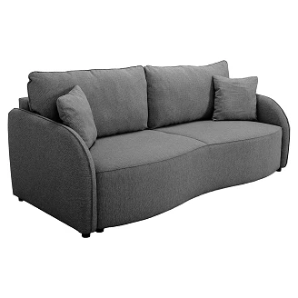Sovesofa <strong>Lundra</strong>  Style Antracit med Opbevaring 215 cm
