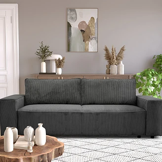 Sovesofa <strong>Velmi</strong>  Lincoln Antracit med Opbevaring 239 cm