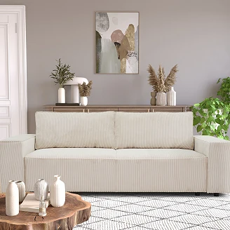 Sovesofa <strong>Velmi</strong>  Lincoln Perlegrå med Opbevaring 239 cm