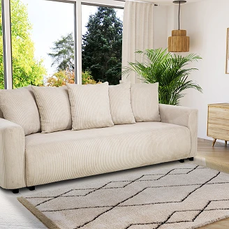 Sovesofa <strong>Brelva</strong>  Lincoln Perlegrå med Opbevaring 228 cm