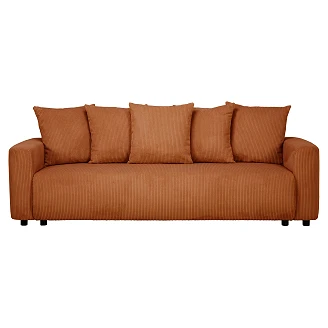 Sovesofa <strong>Brelva</strong>  Lincoln Terrakotta med Opbevaring 228 cm