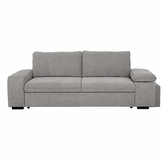 Sovesofa <strong>Flända</strong>  Boston Lysegrå med USB & Skammel 254 cm