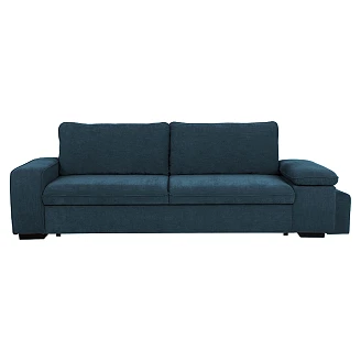 Sovesofa <strong>Flända</strong>  Boston Oceanblå med USB & Skammel 254 cm