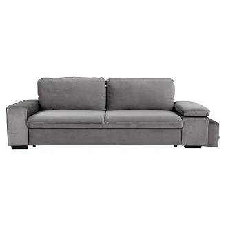Sovesofa <strong>Flända</strong>  Riviera Antracit med USB & Skammel 254 cm