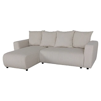 Hjørnesofa <strong>Braxlo</strong>  Velo Perlegrå med Opbevaring 240 cm