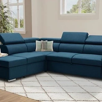 Hjørnesofa <strong>Vilstre</strong>  Loft Antracit med Vendbar, Opbevaring, 3 Nakkestøtter, USB & 2 Skamler 265 cm