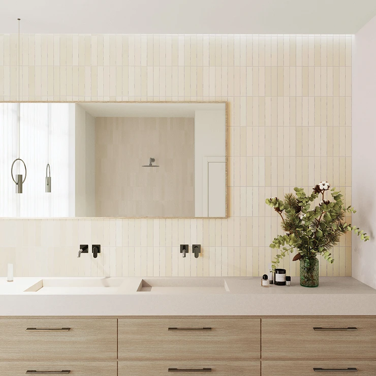 Vægflise Malva Beige Mat 5x25 cm