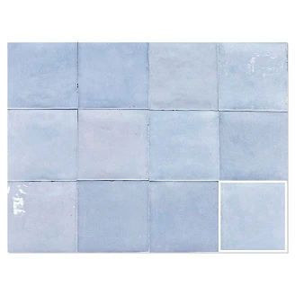 Klinker <strong>Zellige Mayolica</strong>  Arktis Blank 12x12 cm