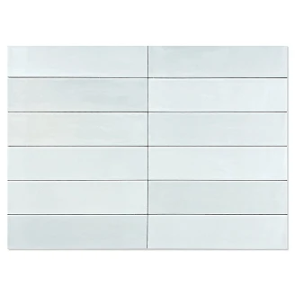 Klinker <strong>Zellige Mayolica</strong>  Hvid Blank 7x28 cm